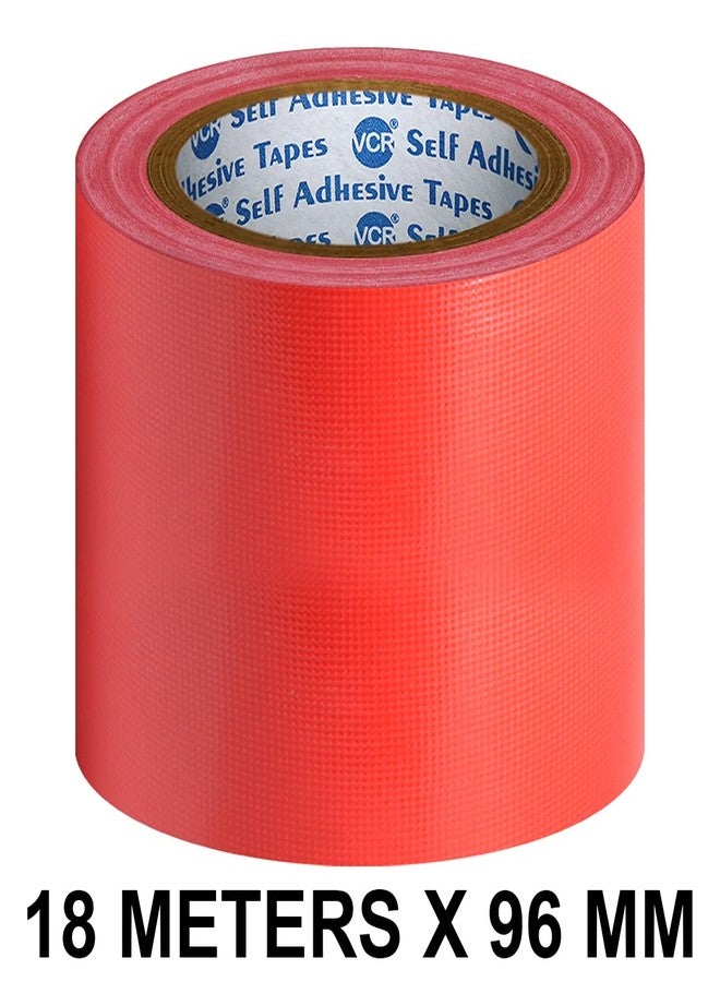 VCR Red Duct Tape - 18 Meters in Length 96mm / 4" Width - 1 Roll Per Pack - Strong Book Binding Tape - Waterproof Heavy Duty Duct Tape - Image 2